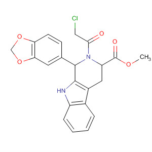 (1R,3S)-1-(1,3-苯并二氧雜環(huán)戊烯l-5-基)-2-(2-氯乙酰基)-2,3,4,9-四氫-1H-吡啶并[3,4-b]吲哚-3-羧酸甲酯結(jié)構(gòu)式_629652-44-4結(jié)構(gòu)式