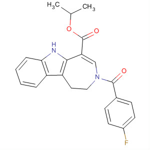 3-(4-氟苯甲?；?-1,2,3,6-四氫氮雜革并[4,5-b]吲哚-5-羧酸異丙酯結(jié)構(gòu)式_629659-70-7結(jié)構(gòu)式