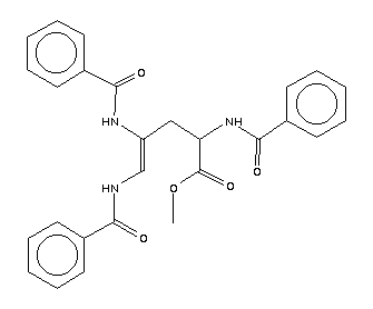 4-Pentenoic acid,2,4,5-tris(benzoylamino)-, methyl esterStructure,6298-09-5Structure 4-Pentenoic acid,2,4,5-tris(benzoylamino)-, methyl ester Structure,6298-09-5Structure