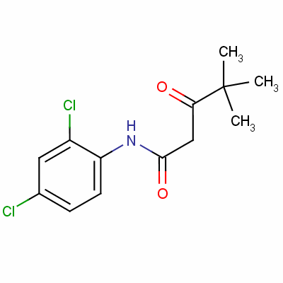 N-(2,4-dichlorophenyl)-4,4-dimethyl-3-oxovaleramideStructure,63134-34-9Structure N-(2,4-dichlorophenyl)-4,4-dimethyl-3-oxovaleramide Structure,63134-34-9Structure
