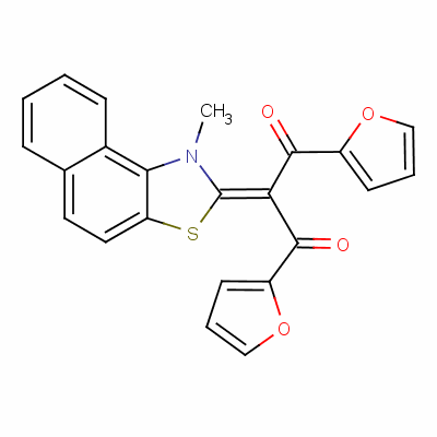 1,3-二-2-呋喃基-2-(1-甲基萘o[1,2-d]噻唑-2(1H)-基)丙烷-1,3-二酮結構式_63149-07-5結構式