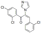 2-Propen-1-one,3-(2-chlorophenyl)-1-(2,4-dichlorophenyl)-2-(1h-imidazol-1-yl)-,(e)-(9ci)Structure,63334-75-8Structure 2-Propen-1-one,3-(2-chlorophenyl)-1-(2,4-dichlorophenyl)-2-(1h-imidazol-1-yl)-,(e)-(9ci) Structure,63334-75-8Structure