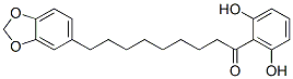 9-(1,3-Benzodioxol-5-yl)-1-(2,6-dihydroxyphenyl)-1-nonanoneStructure,63335-26-2Structure 9-(1,3-Benzodioxol-5-yl)-1-(2,6-dihydroxyphenyl)-1-nonanone Structure,63335-26-2Structure