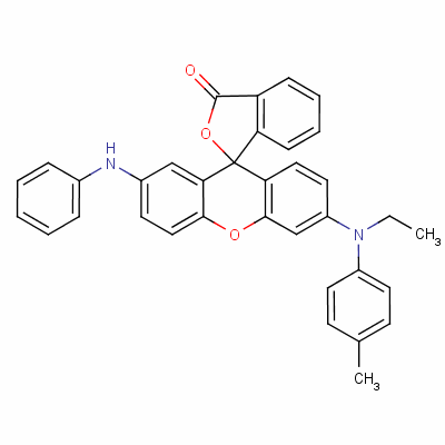 2-苯胺-6-[乙基 (對甲苯)氨基]螺[異苯并呋喃-1(3h),9-[9h]氧雜蒽]-3-酮結構式_63430-54-6結構式