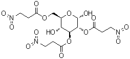 2-O,3-o,6-o-三(3-硝基丙?；?-α-d-吡喃葡萄糖結(jié)構(gòu)式_63461-31-4結(jié)構(gòu)式