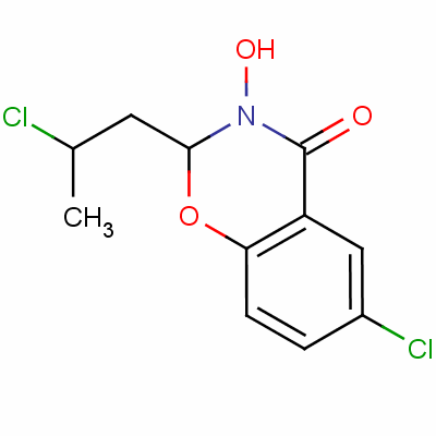 6-氯-2-(2-氯丙基)-2,3-二氫-3-羥基-4H-1,3-苯并噁嗪-4-酮結(jié)構(gòu)式_63482-60-0結(jié)構(gòu)式