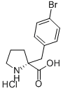 (R)-alpha-(4-溴芐基)-脯氨酸鹽酸鹽結(jié)構(gòu)式_637020-91-8結(jié)構(gòu)式