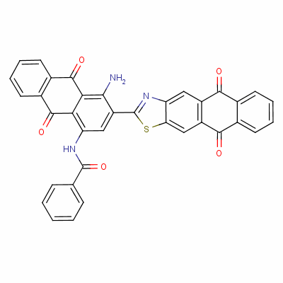 N-[4-氨基-3-(5,10-二氫-5,10-二氧代蒽并[2,3-d]噻唑-2-基)-9,10-二氫-9,10-二氧代-1-蒽基]苯甲酰胺結構式_6371-50-2結構式