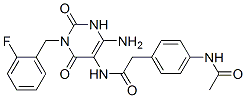  4-(乙酰基氨基)-n-[4-氨基-1-[(2-氟苯基)甲基]-1,2,3,6-四氫-2,6-二氧代-5-嘧啶]-苯乙酰胺結(jié)構(gòu)式_637335-11-6結(jié)構(gòu)式