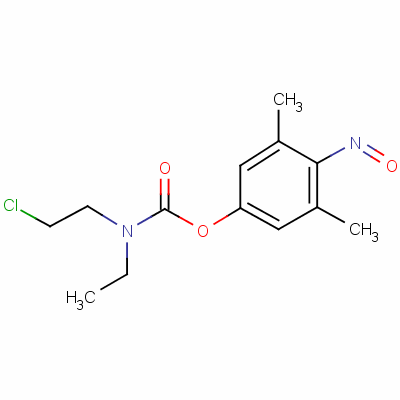 N-(2-氯乙基)-N-乙基氨基甲酸 4-亞硝基-3,5-二甲基苯基酯結(jié)構(gòu)式_63884-90-2結(jié)構(gòu)式