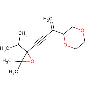 2-[3-(3,3-二甲基-2-異丙基環(huán)氧乙烷)-1-亞甲基-2-丙炔]-1,4-二噁烷結(jié)構(gòu)式_63922-60-1結(jié)構(gòu)式