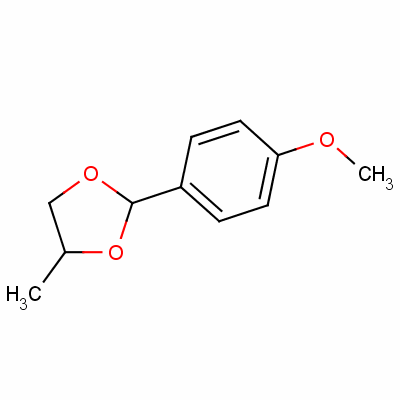 1,3-Dioxolane, 2-(4-methoxyphenyl)-4-methyl-Structure,6414-32-0Structure 1,3-Dioxolane, 2-(4-methoxyphenyl)-4-methyl- Structure,6414-32-0Structure
