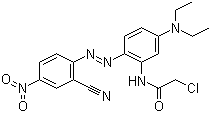 2-氯-N-(2-((2-氰基-4-硝基苯基)二氮雜基)-5-(二乙基氨基)苯基)乙酰胺結(jié)構(gòu)式_64294-88-8結(jié)構(gòu)式
