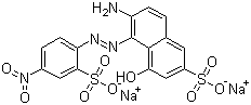 6-氨基-4-羥基-5-[(4-硝基-2-硫苯基)氮雜]-2-萘磺酸二鈉結(jié)構式_6441-91-4結(jié)構式