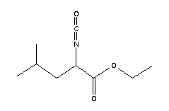 2-異氰酰-4-甲基戊酸乙酯結(jié)構(gòu)式_64505-10-8結(jié)構(gòu)式