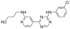 3-[[4-[4-[(3-氯苯基)氨基]-1,3,5-噻嗪-2-基]-2-吡啶]氨基]-1-丙醇結構式_652153-35-0結構式