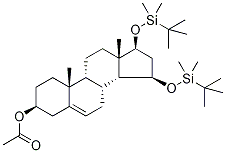 (3Beta,15alpha,17beta)-15,17-bis-o-(tert-butyldimethylsilyloxy) androst-5-en-3-ol 3-o-acetateStructure,65429-24-5Structure (3Beta,15alpha,17beta)-15,17-bis-o-(tert-butyldimethylsilyloxy) androst-5-en-3-ol 3-o-acetate Structure,65429-24-5Structure