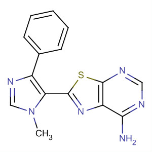 2-(1-甲基-4-苯基-1H-咪唑-5-基)[1,3]噻唑并[5,4-d]嘧啶-7-胺結(jié)構(gòu)式_655253-60-4結(jié)構(gòu)式