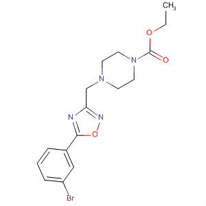Ethyl 4-((5-(3-bromophenyl)-1,2,4-oxadiazol-3-yl)methyl)piperazine-1-carboxylateStructure,657423-87-5Structure Ethyl 4-((5-(3-bromophenyl)-1,2,4-oxadiazol-3-yl)methyl)piperazine-1-carboxylate Structure,657423-87-5Structure