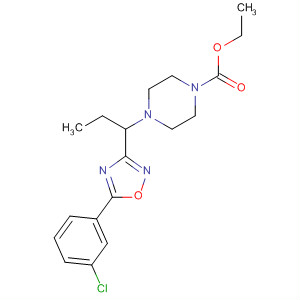 Ethyl 4-(1-(5-(3-chlorophenyl)-1,2,4-oxadiazol-3-yl)propyl)piperazine-1-carboxylateStructure,657425-52-0Structure Ethyl 4-(1-(5-(3-chlorophenyl)-1,2,4-oxadiazol-3-yl)propyl)piperazine-1-carboxylate Structure,657425-52-0Structure