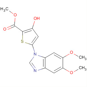 5-(5,6-二甲氧基-1H-苯并[d]咪唑-1-基)-3-羥基噻吩-2-羧酸甲酯結(jié)構(gòu)式_660870-09-7結(jié)構(gòu)式