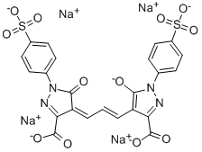 4-[3-[3-羧基-5-羥基-1-(4-磺苯基)-1H-吡唑-4-基]-2-亞丙烯基]-4,5-二氫-5-氧代-1-(4-結(jié)構(gòu)式_66096-14-8結(jié)構(gòu)式
