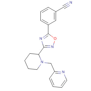 3-[3-(1-吡啶-2-甲基-哌啶-2-基)-[1,2,4]噁二唑-5-基]-苯甲腈結(jié)構(gòu)式_661458-56-6結(jié)構(gòu)式
