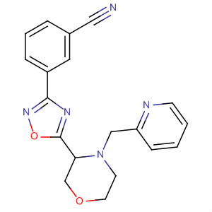 3-[5-(4-吡啶-2-甲基-嗎啉-3-基)-[1,2,4]噁二唑-3-基]-苯甲腈結(jié)構(gòu)式_661458-79-3結(jié)構(gòu)式