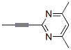 Pyrimidine, 4,6-dimethyl-2-(1-propynyl)- (9ci)Structure,66298-32-6Structure Pyrimidine, 4,6-dimethyl-2-(1-propynyl)- (9ci) Structure,66298-32-6Structure