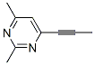 Pyrimidine, 2,4-dimethyl-6-(1-propynyl)- (9ci)Structure,66298-38-2Structure Pyrimidine, 2,4-dimethyl-6-(1-propynyl)- (9ci) Structure,66298-38-2Structure