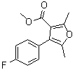 3-Furancarboxylic acid, 4-(4-fluorophenyl)-2,5-dimethyl-, methyl esterStructure,672930-43-7Structure 3-Furancarboxylic acid, 4-(4-fluorophenyl)-2,5-dimethyl-, methyl ester Structure,672930-43-7Structure