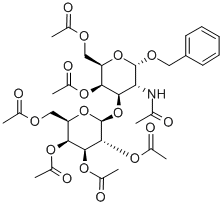 2-乙酰氨基-4,6-O-亞芐基-3-O-(2,3,4,6-四-O-乙?；?β-D-半乳糖基-2-脫氧-α-D-吡喃葡萄糖苷芐酯結(jié)構(gòu)式_67313-30-8結(jié)構(gòu)式