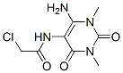 (7CI,8CI)-6-氨基-5-(2-氯乙酰氨基)-1,3-二甲基-尿嘧啶結構式_6743-04-0結構式