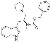 (S)-1-吡咯烷-2-(1H-吲哚-3yl-甲基)-2-(n-cbz-n-甲基)氨基乙烷結(jié)構(gòu)式_675602-66-1結(jié)構(gòu)式