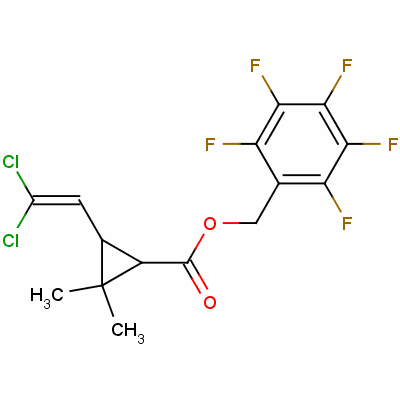 2,3,4,5,6-五氟-3-(2,2-二氯乙烯基)-2,2-二甲基環(huán)丙烷羧酸芐酯結(jié)構(gòu)式_67640-14-6結(jié)構(gòu)式