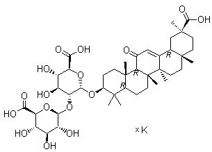 (3Beta,20beta)-20-carboxy-11-oxo-30-norolean-12-en-3-yl 2-o-beta-d-glucopyranuronosyl-alpha-d-glucopyranosiduronic acid potassium saltStructure,68039-19-0Structure (3Beta,20beta)-20-carboxy-11-oxo-30-norolean-12-en-3-yl 2-o-beta-d-glucopyranuronosyl-alpha-d-glucopyranosiduronic acid potassium salt Structure,68039-19-0Structure
