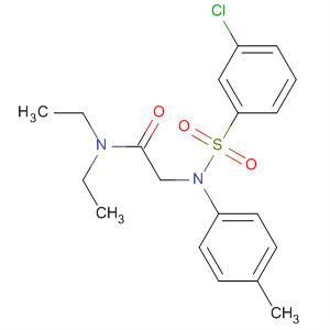 2-[(3-氯-苯磺?；?-對甲苯-氨基]-N,N-二乙基-乙酰胺結(jié)構(gòu)式_680588-90-3結(jié)構(gòu)式