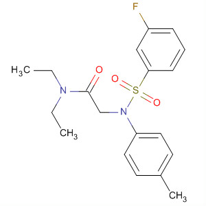 N,N-二乙基-2-[(3-氟-苯磺?；?-對甲苯-氨基]-乙酰胺結(jié)構(gòu)式_680588-91-4結(jié)構(gòu)式