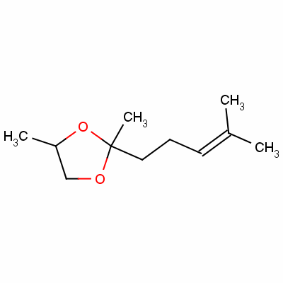 2,4-Dimethyl-2-(4-methylpent-3-enyl)-1,3-dioxolaneStructure,68258-95-7Structure 2,4-Dimethyl-2-(4-methylpent-3-enyl)-1,3-dioxolane Structure,68258-95-7Structure