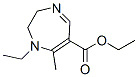 1H-1,4-diazepine-6-carboxylicacid,1-ethyl-2,3-dihydro-7-methyl-,ethylester(9ci)Structure,688741-56-2Structure 1H-1,4-diazepine-6-carboxylicacid,1-ethyl-2,3-dihydro-7-methyl-,ethylester(9ci) Structure,688741-56-2Structure