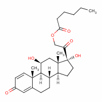 11beta,17,21-Trihydroxypregna-1,4-Diene-3,20-Dione 21-HexanoateStructure,69164-69-8Structure 11beta,17,21-Trihydroxypregna-1,4-Diene-3,20-Dione 21-Hexanoate Structure,69164-69-8Structure