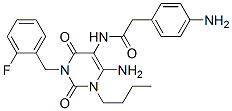  4-氨基-n-[6-氨基-1-丁基-3-[(2-氟苯基)甲基]-1,2,3,4-四氫-2,4-二氧代-5-嘧啶]-苯乙酰胺結構式_693217-34-4結構式