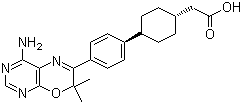 反式-4-[4-(4-氨基-7,7-二甲基-7H-嘧啶并[4,5-b][1,4]噁唑-6-基)苯基]-環(huán)己基乙酰胺結(jié)構(gòu)式_701232-20-4結(jié)構(gòu)式
