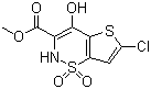 6-氯-4-羥基-2H-噻吩并[2,3-e][1,2]噻嗪-3-羧酸甲酯 1,1-二氧化物結(jié)構(gòu)式_70374-51-5結(jié)構(gòu)式