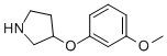 Pyrrolidine, 3-(3-methoxyphenoxy)- (9ci)Structure,740023-17-0Structure Pyrrolidine, 3-(3-methoxyphenoxy)- (9ci) Structure,740023-17-0Structure