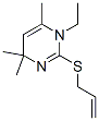 Pyrimidine, 1-ethyl-1,4-dihydro-4,4,6-trimethyl-2-(2-propenylthio)- (9ci)Structure,746546-24-7Structure Pyrimidine, 1-ethyl-1,4-dihydro-4,4,6-trimethyl-2-(2-propenylthio)- (9ci) Structure,746546-24-7Structure