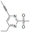 Pyrimidine, 4-ethyl-2-(methylsulfonyl)-6-(1-propynyl)- (9ci)Structure,746620-21-3Structure Pyrimidine, 4-ethyl-2-(methylsulfonyl)-6-(1-propynyl)- (9ci) Structure,746620-21-3Structure