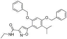 5-(2,4-Bis(benzyloxy)-5-isopropylphenyl)-n-ethylisoxazole-3-carboxamideStructure,747414-21-7Structure 5-(2,4-Bis(benzyloxy)-5-isopropylphenyl)-n-ethylisoxazole-3-carboxamide Structure,747414-21-7Structure
