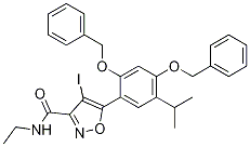 5-(2,4-Bis(benzyloxy)-5-isopropylphenyl)-n-ethyl-4-iodoisoxazole-3-carboxamideStructure,747414-22-8Structure 5-(2,4-Bis(benzyloxy)-5-isopropylphenyl)-n-ethyl-4-iodoisoxazole-3-carboxamide Structure,747414-22-8Structure