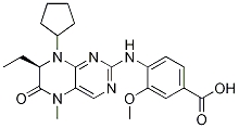 (R)-4-(8-cyclopentyl-7-ethyl-5-methyl-6-oxo-5,6,7,8-tetrahydropteridin-2-ylamino)-3-methoxybenzoic acidStructure,755039-56-6Structure (R)-4-(8-cyclopentyl-7-ethyl-5-methyl-6-oxo-5,6,7,8-tetrahydropteridin-2-ylamino)-3-methoxybenzoic acid Structure,755039-56-6Structure